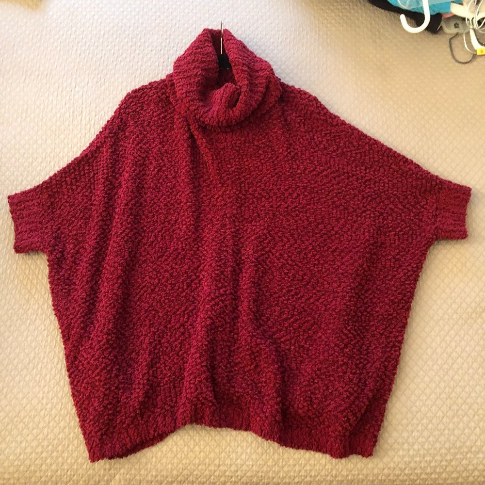 💜Cowl Neck Red Sweater - S/M